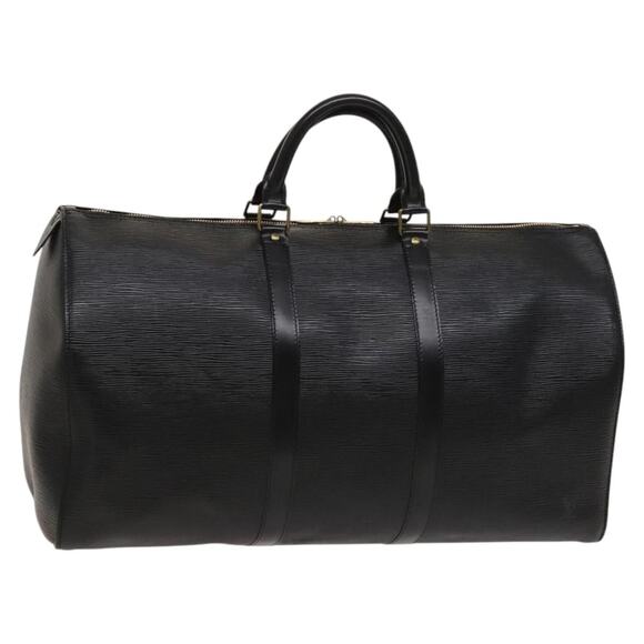 LOUIS VUITTON Epi Keepall 50 Boston Bag Black M42962 - Picture 1 of 16